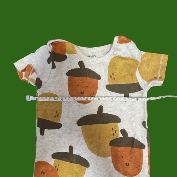 🍂 Carter’s 24M Acorn Print Bodysuit – Neutral Fall Baby One-Piece 24M - Picture 4 of 7